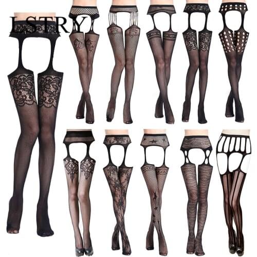 Womens Sexy Fishnet Stockings Lace Top Thigh High Sexy Stockings Sexy Lingerie Nightclubs Band Hold Up Female Stockings Medias