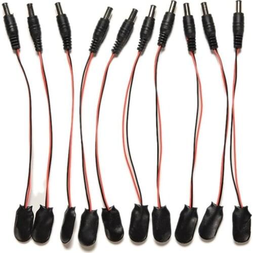 1Pcs 19cm 9V Battery Power I-Type Cable DC Plug Clip Barrel Jack Connector For Arduino Power Cable