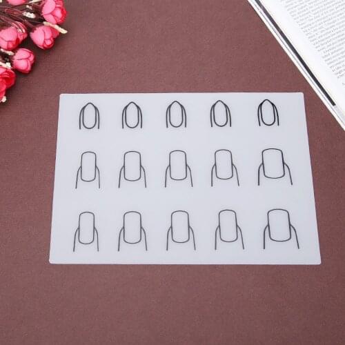 1Pcs Silica Gel Nail Polish Filling Plate Manicure Table Nail Form Tips Silicone Mat Nail Art Color Display Nails Accessoires