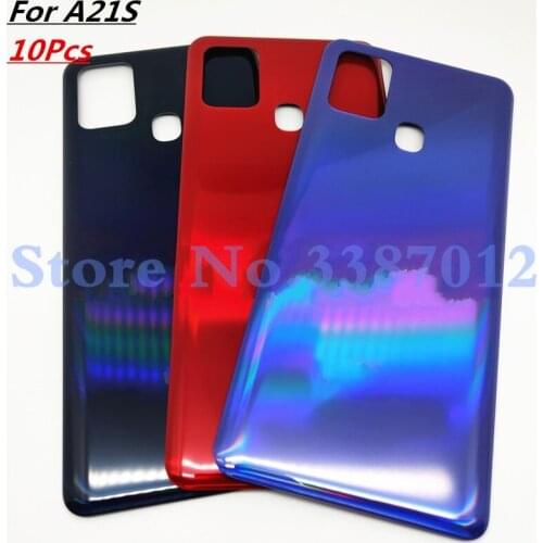 10Pcs/lot New Battery Back Door Rear Cover For Samsung Galaxy A21S Housing Door Battery Back Cover+Adhesive