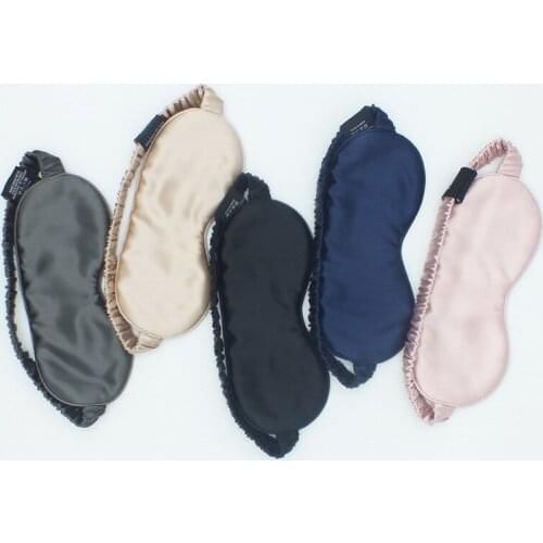 100% 22Momme Silk Eyemask Sleep Eye Cover Mask Shade Patch Comfortable Eyemask Blindfolds Women Men Travel With Storage Bag