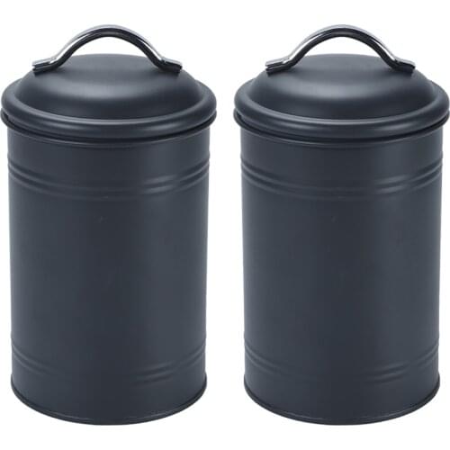 2Pcs 300ml Kitchen Tin Spice Seasoning Airtight Canister Container Durable