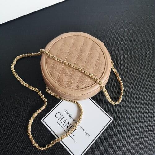OUSSON 2021 New Design Fashion Small Round Bag Exquisite Female Leather Crossbody Bag For Woman