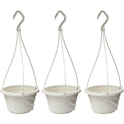 3pcs Ornamental Chlorophytum Flower Pot Balcony Hanging Plant Pot