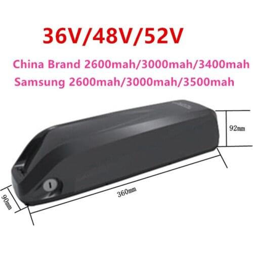 36V 48V 52V 10ah 11ah 12ah 13Ah 15ah 17ah Hailong Batteria Built in Samsung Cell 500W 750W 1000W electric Bike Battery