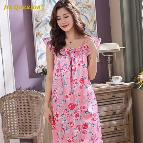 Satin Silk Home Dress Fashion Style Night Gown Nightwear Sleep Wear Nighties for Women Nighty Sleep Dress Sleep Shirt Long Shirt