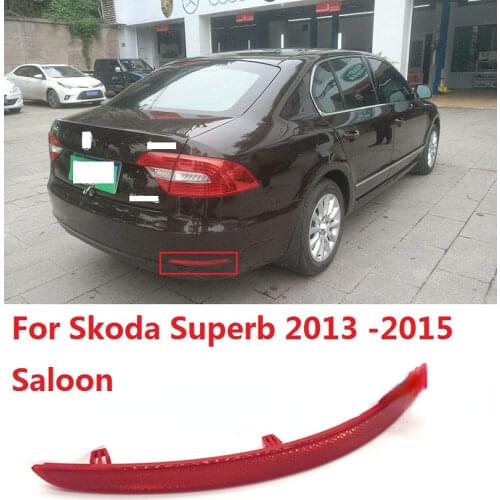CAPQX For Skoda Superb 2013 2014 2015 Saloon Rear bumper reflector lamp Brake light fog light Tail light without bulb