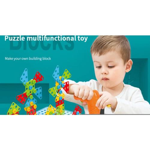 Electric Drill Screw Group Toy 3D Puzzle DIY Creative Mosaic Puzzle Toys For Children Boys Building Bricks Toy