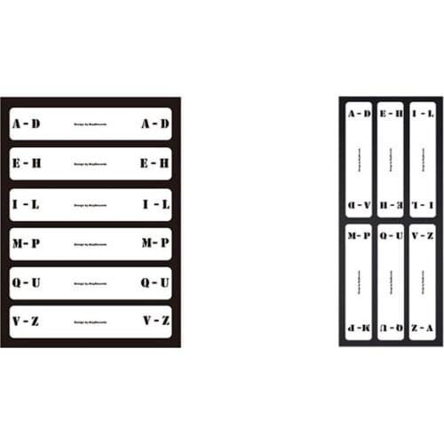 FULL-6PCS Alphabet Tab Index Cards Turntable Music Vinyl Organizers LP Record Dividers Cards