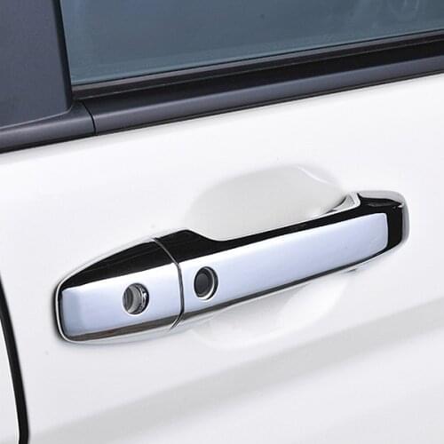 JY 8PCS Chrome ABS Door Handle Trim Accessories Car Styling Cover With Smart Keyhole For HONDA STEPWGN RK 2009-2015