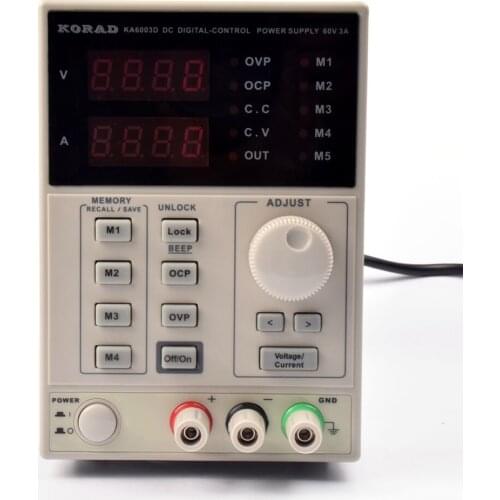 KORAD KA6003D High Precision The Lab programmable Adjustable Digital Regulated power supply DC Power Supply 60V/3A mA 4Ps