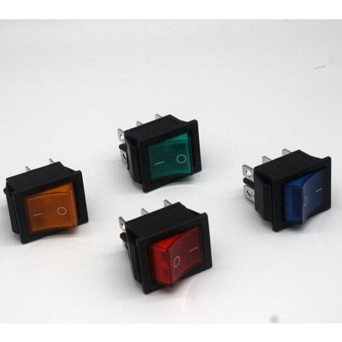 KCD4 Rocker Switch ON-OFF 2 Position 4 Pins / 6 Pins Electrical equipment With Light Power Switch 16A 250VAC/ 20A 125VAC