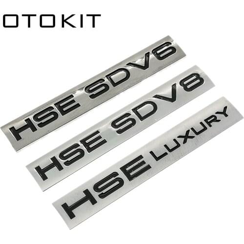 OTOKIT 1Pcs 3D Metal HSE Car Side Fender Rear Trunk Emblem Badge Sticker Decals for Land Rover Range Rover car stickers funny