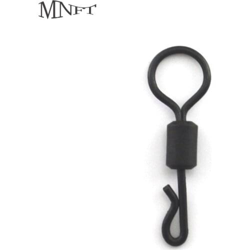 MNFT 30Pcs Big Eye Swivels Chod Matt Black Finish Carp Tackle Quick Links Standard For Carp Hair Rigs
