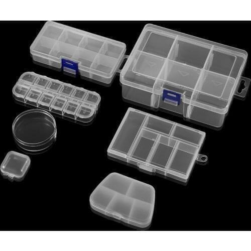 Multi Style Clear Plastic Adjustable Jewelry Box Storage Boxs Case Display Organizer Container For DIY Jewelry Beads Accessories