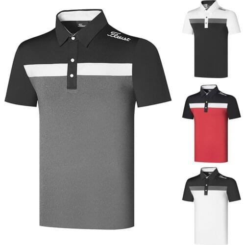 New Quick Dry Golf Clothing Mens Sports Shirt Breathable Dry Fit T-shirt Mens Polo-shirt Golf Wear