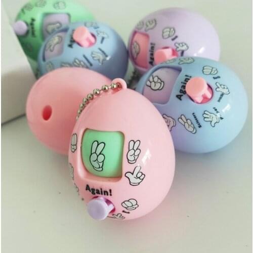 New Family Mora Games Keychain Rock Paper Scissors Round Egg Guessing Toy Key Ring Mora Games Car Bag Pendant