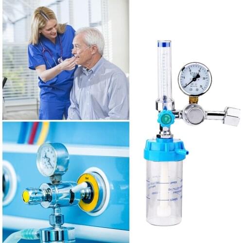 Oxygen Pressure Regulator Gauge O2 Pressure Reducer Reducing Valve Flow Meter for Inhalator G5/8''Thread Oxygen Inhaler 1pc