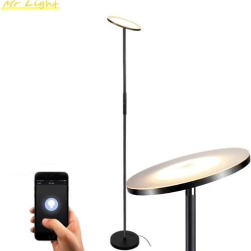 Modern Simple LED Floor Lamps Dimmable Remote Control Standing Light for Living Room Bedroom Study Decoration Floor Lights