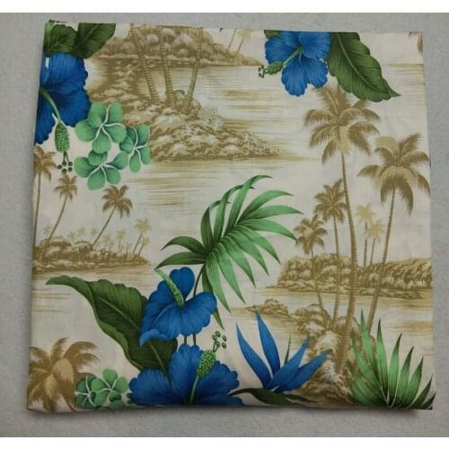 50x110cm Big Ocean Scenery & Coconut Tree Printed Cotton Poplin Fabric landscape Fabric Patchwork for Cloth Dress Home Decor
