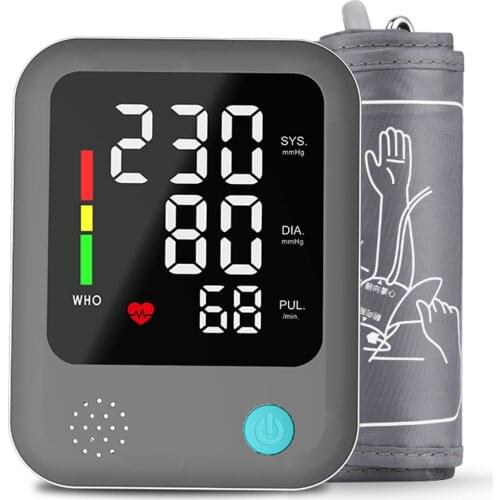Tonometer Arm Type Electronic Sphygmomanometer Blood Pressure Monitor Cuff Kit Digital BP Meter with Large Display