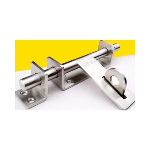 Thickened door 304 bolt stainless steel security door bolts mounted padlock wooden door lock lock latch vintage