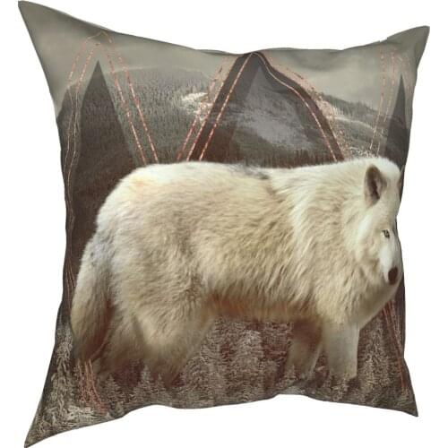 In Wildness Nature Wolf Pillowcase Printing Fabric Cushion Cover Decorations Pillow Case Cover Home Zipper 18
