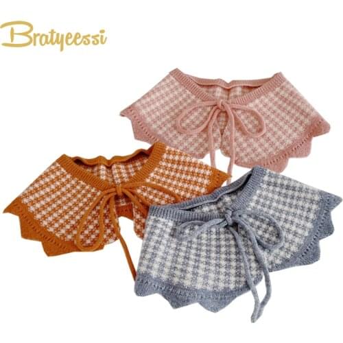 2021 Knitted Kids Scarf Baby Shawl Collar Kids Neckwear for Girls Scarves Autumn Winter Children Girl Scarf Accessories 3-8Y