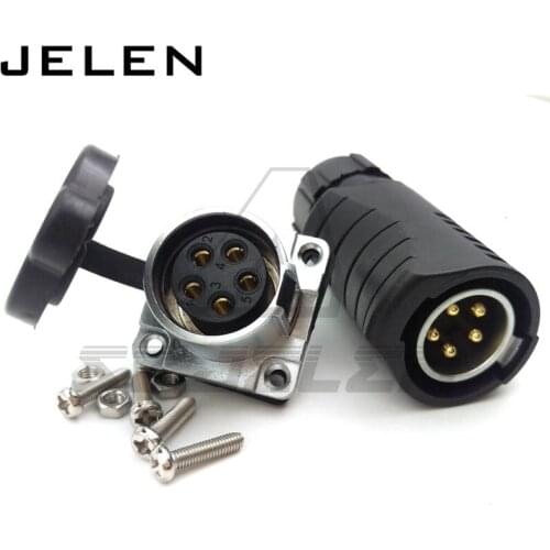 XHE20, Waterproof Wire Connector plug and socket for Automotive Connectors 5pin , Industrial Power Panel Mount Connectors
