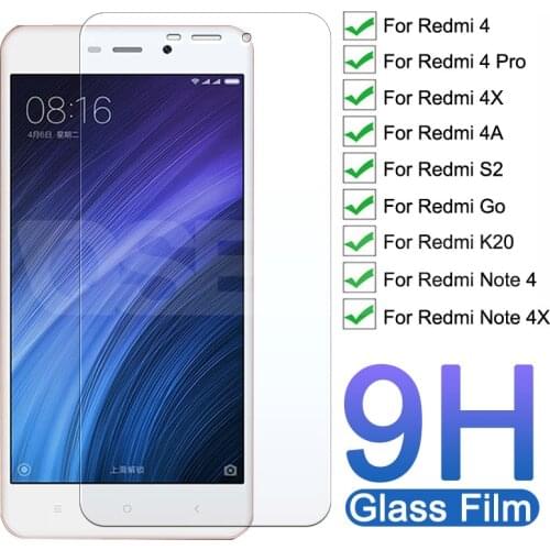 9H Premium Tempered Glass For Xiaomi Redmi Note 4 4X Pro Screen Protector Redmi 4 Pro 4X 4A S2 Go K20 Protective Glass Film Case