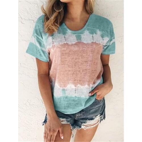 2020 Summer womens t-shirts short sleeve top tshirt wen tide o-neck hit color 5xl t-shirts print hit color