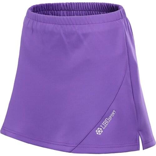 Women Sport Skirt Solid Sports Badminton Skort Tennis Skirts with Safety Shorts