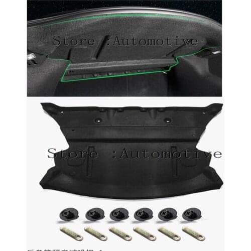 Car Rear Trunk Soundproof Cotton Mat Sound Proof Deadening Protective Cover Sticker For Tesla Model 3 2017 2018 2019 2020 2021