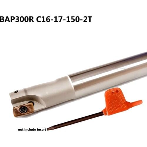 1pc BAP300R C16 17 150 2T Indexable Lathe Milling Cutter Holder Square Shoulder CNC Face Mill Tool for APMT1135 insert