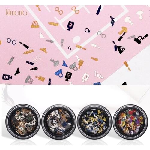 100pcs/box Autumn Nail Sequins Mix Design Nail Art Flake Decoration Tips Letter Moon Star Manicure Decals For Salon
