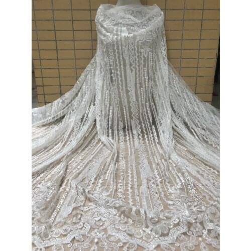 Modern French net lace fabric L-308810 African embroidery tulle lace fabric for wedding dress