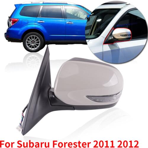 CAPQX 9Wire AUTO Folding Side Mirror For Subaru Forester 2011 2012 electrical Outside Rearview Mirror Heated LED turn signal