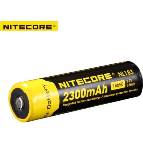Free Shipping 1PC Nitecore 18650 NL183 2300mAH 3.7v Protected PCB Li-ion Lithium Rechargeable Battery
