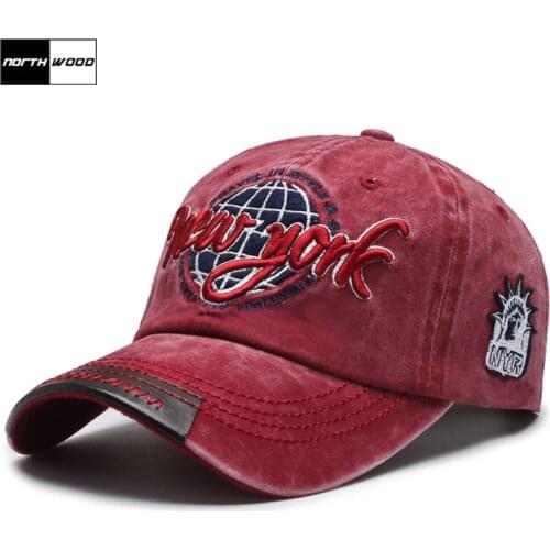 [NORTHWOOD] Mens Baseball Cap Womens New York Cotton Snapback Hat Brand Dad Hats Gorra NY Trucker Cap Bone Casquette