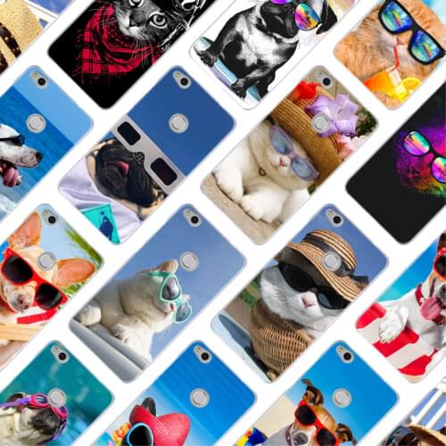 MLLSE Adventurer Summer pug wolf Cat Hard Case Cover for Huawei NOVA 3 3i 4 Honor V20 8X 8A 7A Pro 7X 7C 7S 8 9 10 Lite Play Hot