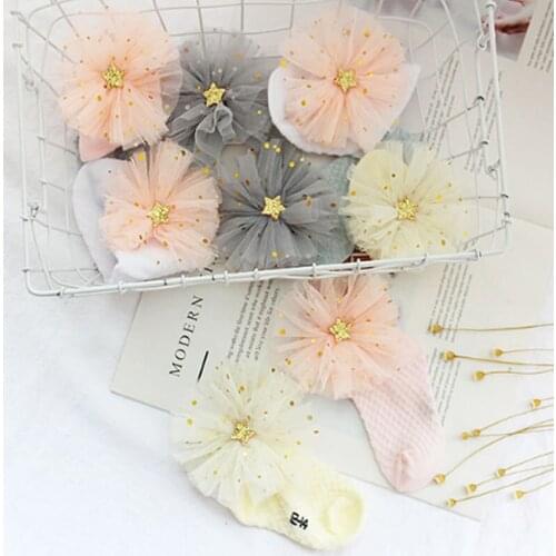 Kids Girls Socks Summer Mesh Socks Princess Lace Flower Star Pattern Baby Socks Princess Lady Anti-mosquito Thin Socks Ankle