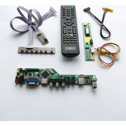 For B154SW01 V1 V2 T.V56 controller board 1CCFL 30Pin LVDS VGA AV USB RF LCD display panel Remote+Inverter+keyboard DIY kit