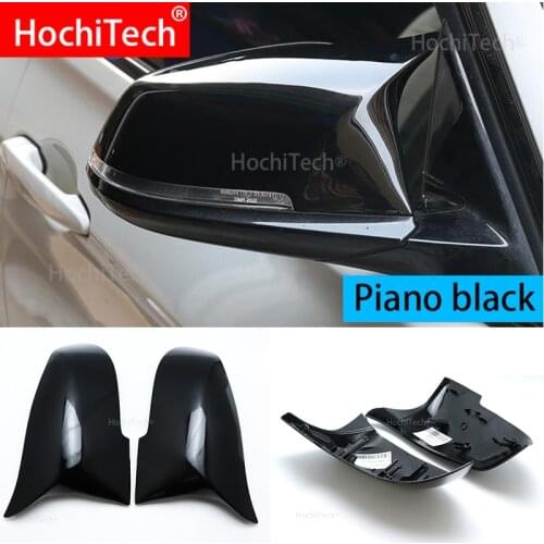 For BMW 3 Series F30 F31 Sedan & Touring 2012-up Replace the original car mirror cover M4 appearance bright black mirror cover