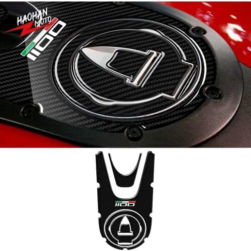 For Ducati Monster 1100 Evo 2008-2014 3D Carbon-look Motorcycle Gas Cap Sticker Tank Pad Protector