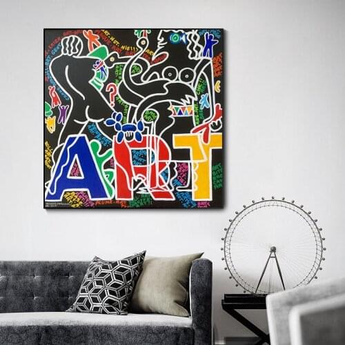 Colorful Doll Art Canvas Painting Graffiti Art Posters and Prints Wall Art Pictures for Living Room Modern Home Decor