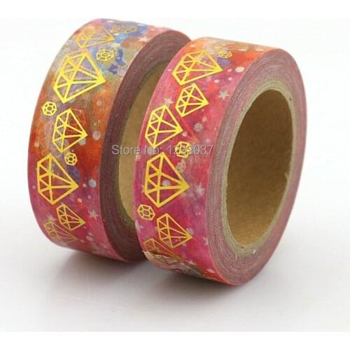 NEW 10m Decorative Foil Washi Tape Flower Diamond Starry Planet for Scrapbooking Masking Tape Adhesive Tapes Sticky Paper Tape