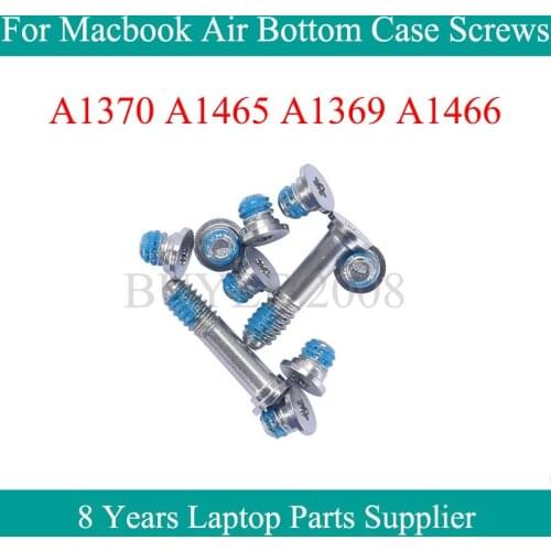 10 Set/lot Laptop For Macbook Air A1370 A1369 A1465 A1466 Bottom Case Cover Screws Set 2010-2017 Year
