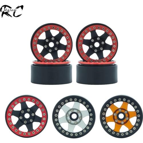 Metal 1.9 Inch Beadlock Wheels 6 Spokes Rim for 1/10 RC Crawler Traxxas TRX6 TRX4 Axial SCX10 RBX10 Wraith VS4 10 CC01 YK4102PRO