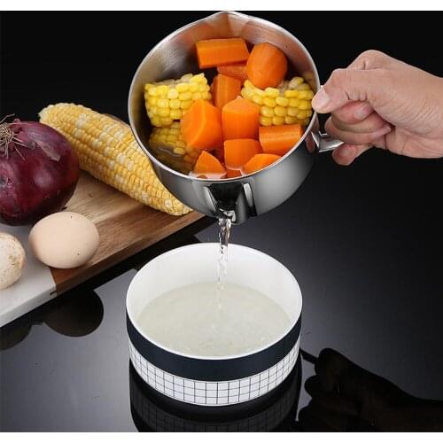 New 1000ML Multi-Use Stainless Steel Oil Filter Pot Gravy Oil Soup Fat Separator Grease Oiler Filter Strainer Bowl Cooking Tools
