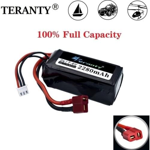 Upgrade Power 2280mah For Wltoys A949 A959 A969 A979 K929 1/18 Rc Car 2s 7.4V LiPo Battery 25c A949 Part for Wltoys RC Car Part